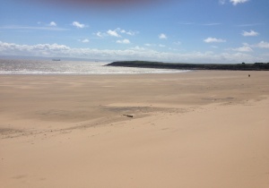 Beautiful Barry Island on W's first trip to the sea