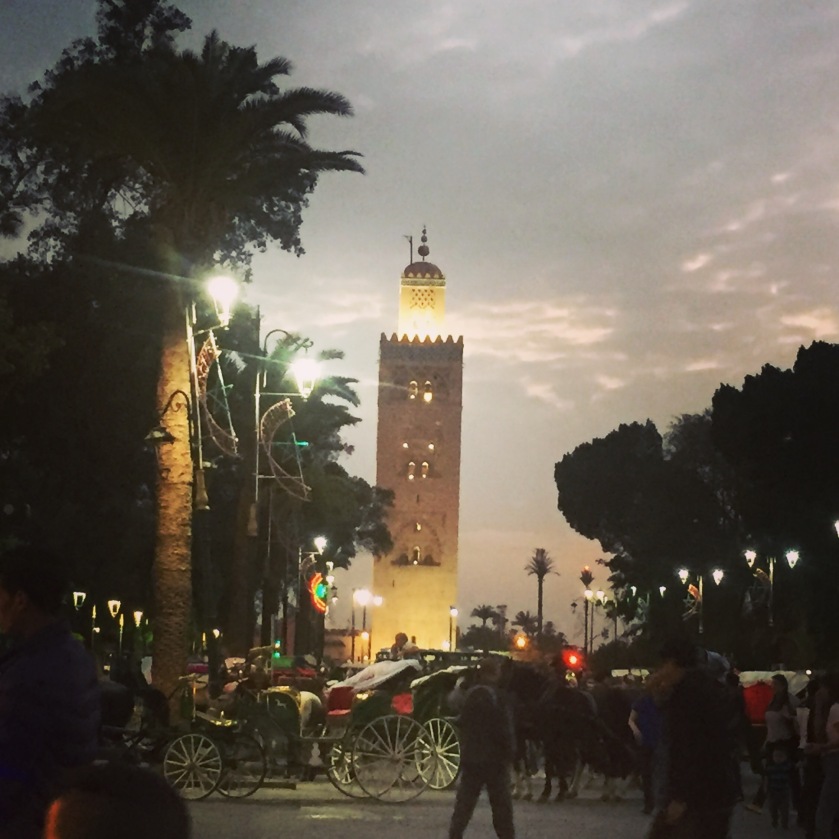Koutoubia mosque from Jamma el fna square